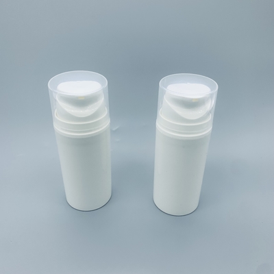 Weiße Plastikflaschen-Kosmetik-Verteilung der presse-pp. luftlose